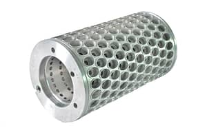 Cylindrical Component with Holes White BG